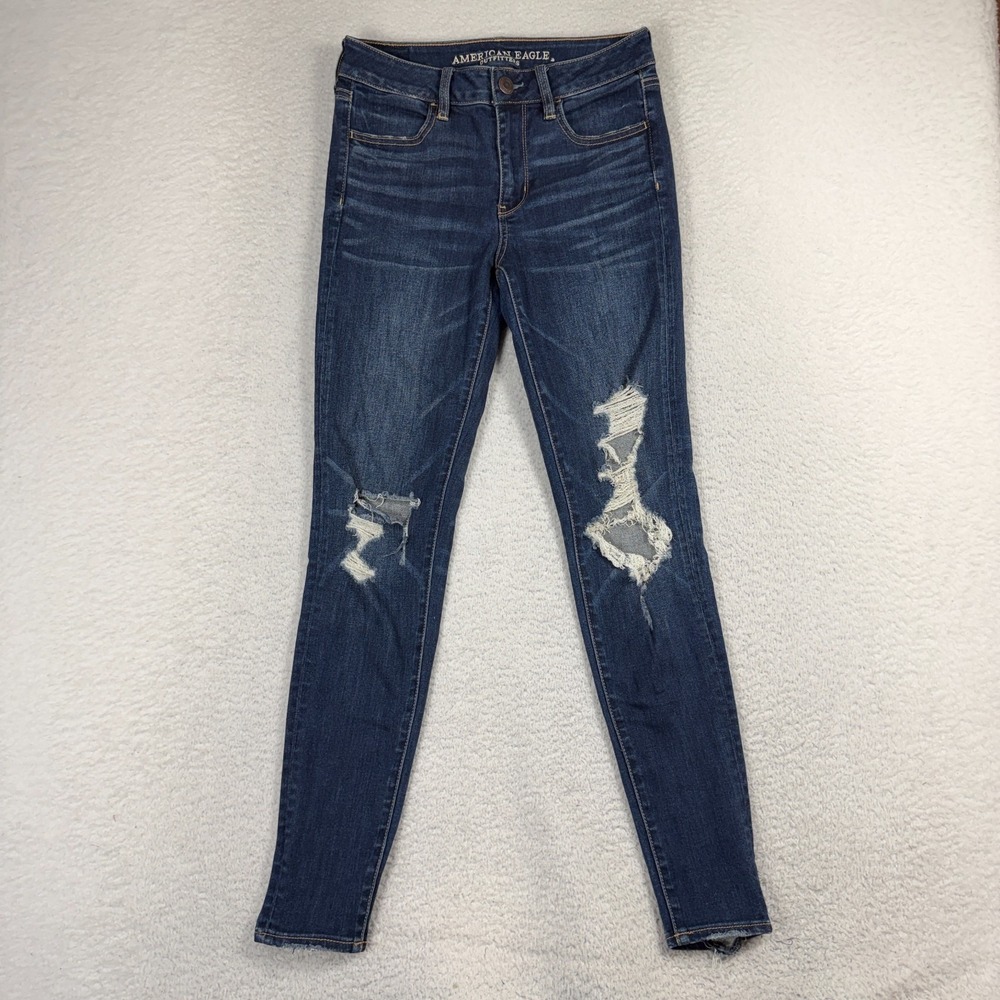 American Eagle Super Super Stretch X Super High Rise Jegging Size 4 27x28 Blue